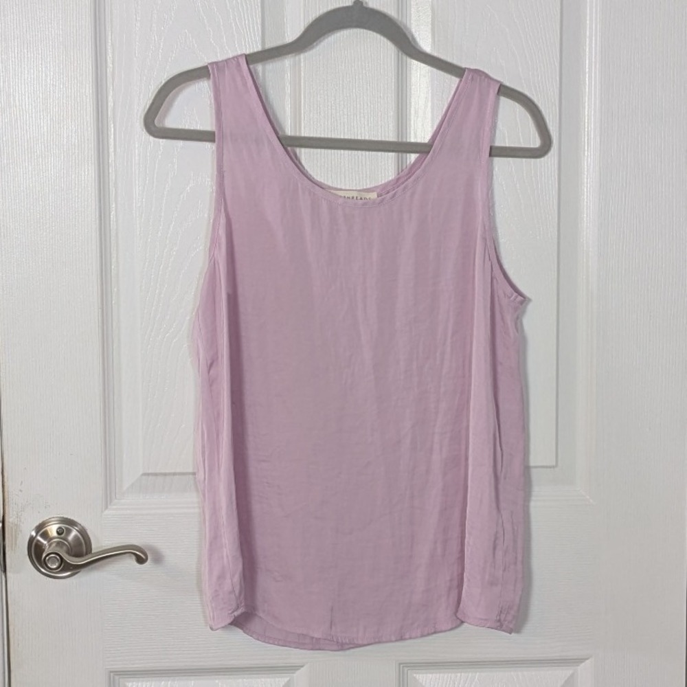 Ecothreads Recycled Polyester Tank Top Sleeveless Blouse in Purple Size Small